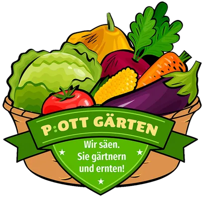 Logo von Pottgaerten, Korb mit Gemüse